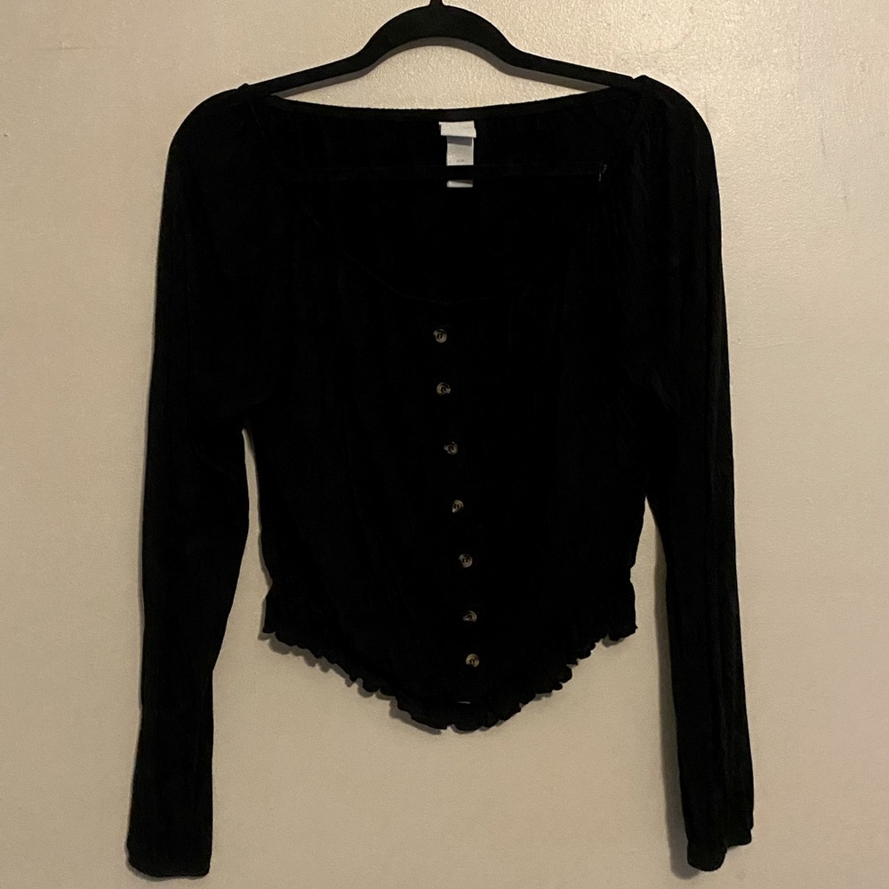 Black off the shoulder crop top. Worn a few times.
